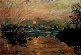 Claude Monet Sunset painting